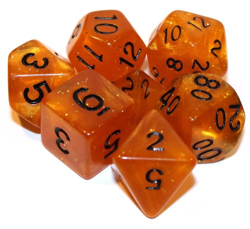 Piece burnt orange glitter - 7,